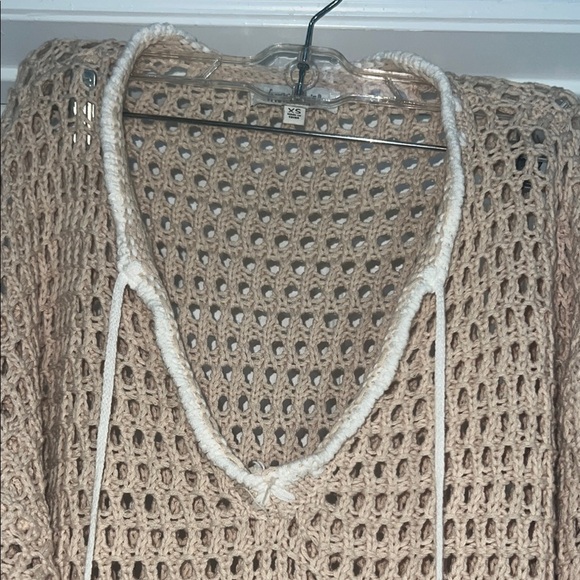Francesca's Collections Tan Crochet Swim Cover-Up - Picture 4 of 6